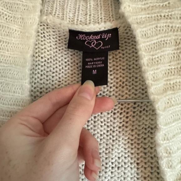 Cream Cardigan w/ Pockets - Picture 3 of 3